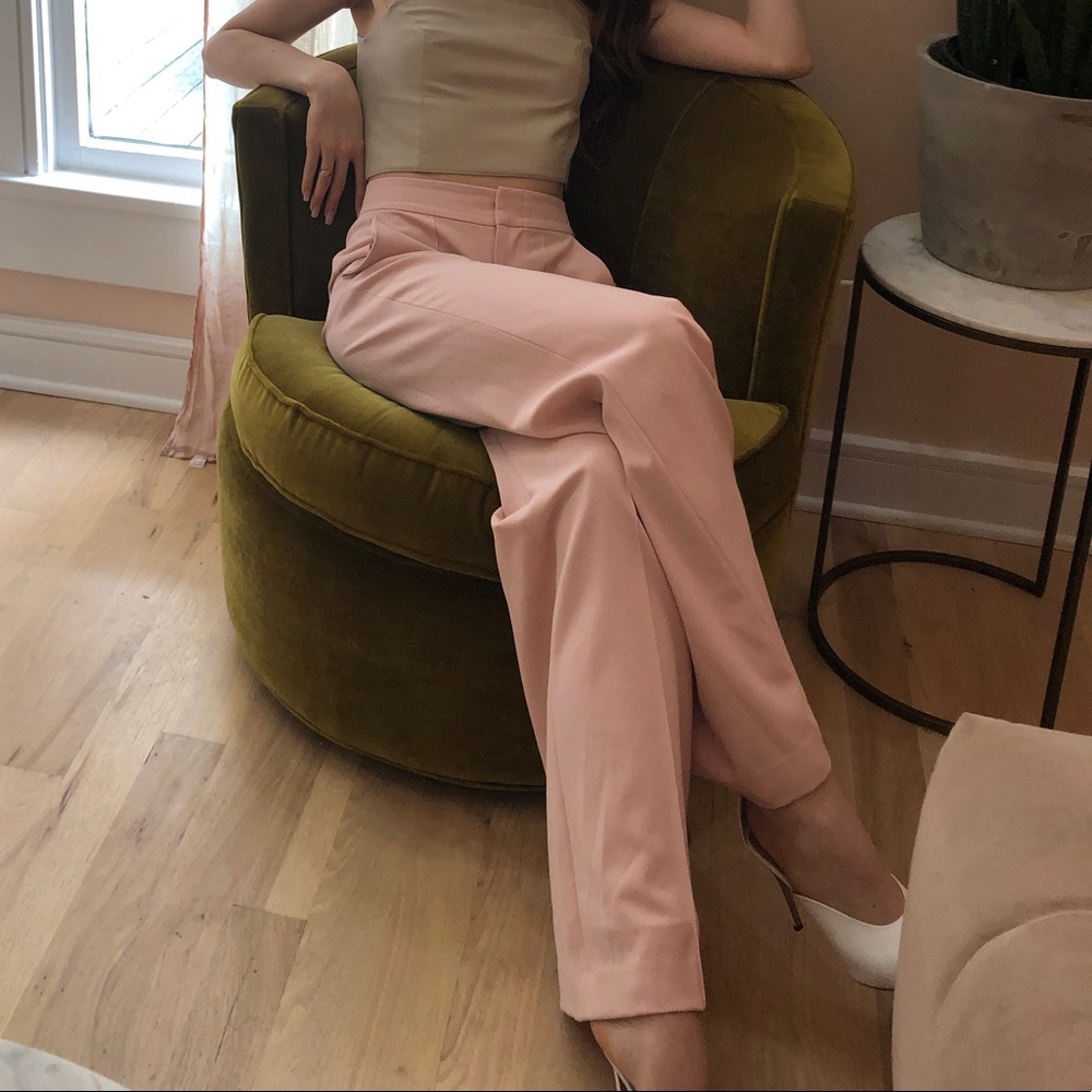 Alice and Olive blush Dylan High Waisted Leg Pants